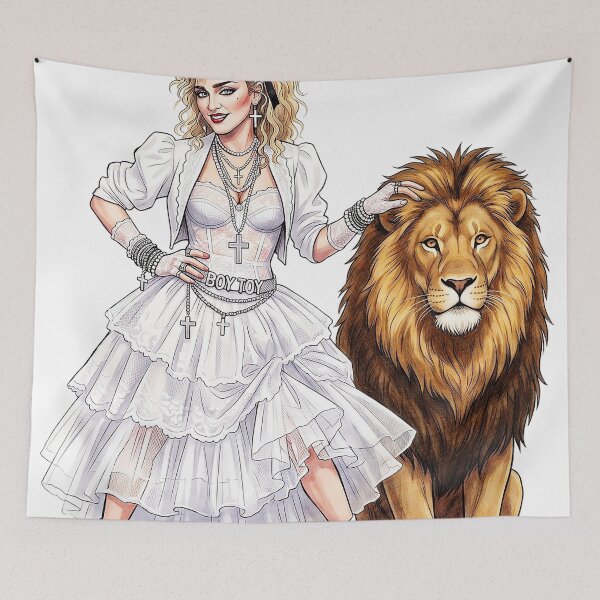 Item preview, Pop Queen with Lion designed and sold by Hen-C-Art.