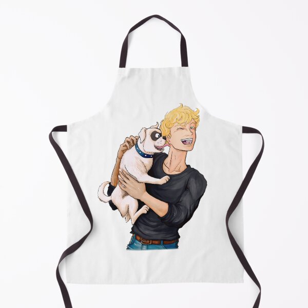 Item preview, Smiling Blonde Boy Hugging Playful White Puppy designed and sold by G-O-T-O.