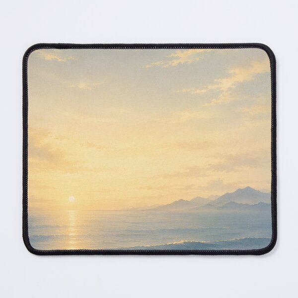 Item preview, Japanese Ocean Sunrise Wall Art – Serene Coastal Waves, Minimalist Seascape Design for Sticker, Mug & Phone Case designed and sold by Tomoyo Art.