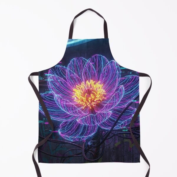 Item preview, Neon Cyberpunk Peony Flower Digital Art designed and sold by Apex_Visuals.