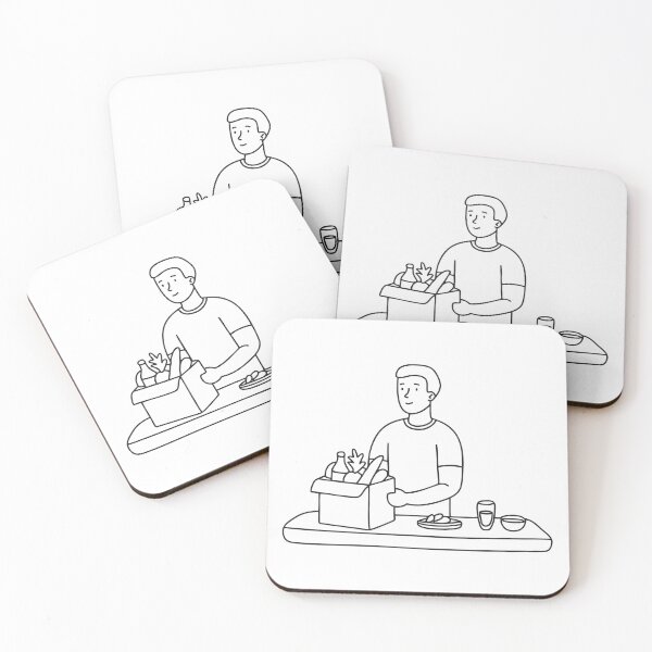 Item preview, Groceries Unpacked on Kitchen Counter designed and sold by rasagamastore.