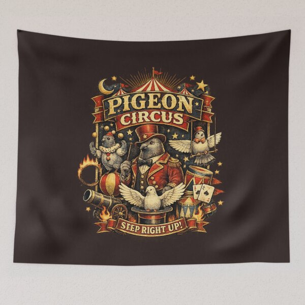 Item preview, Pigeon Circus Vintage Poster designed and sold by azule1.