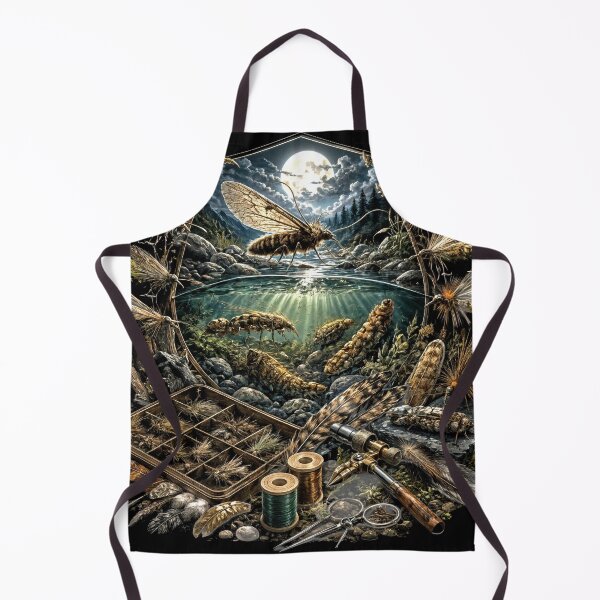 Item preview, T-Shirt - Sticker - Moonlit Stream of Caddisfly Life designed and sold by ForeverPrintsOK.