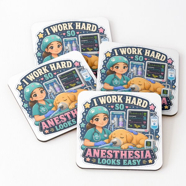 Item preview, I Work Hard So Anesthesia Looks Easy – Cute Veterinary Anesthesiologist designed and sold by Bettybee00.