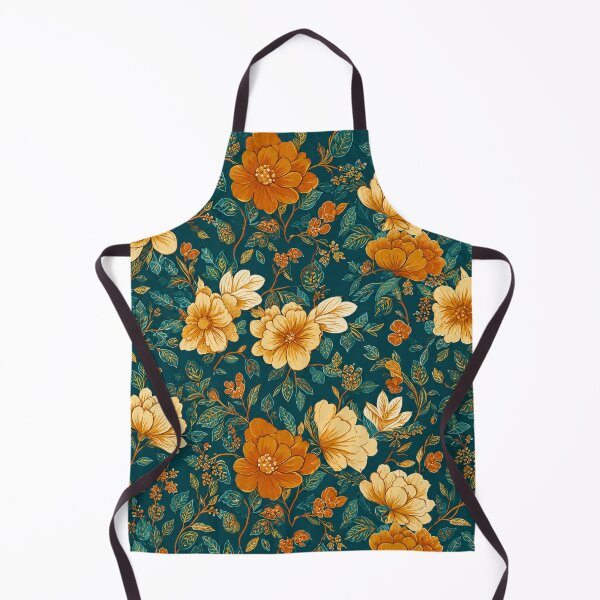 Item preview, Teal Amber Vintage Botanical Bloom designed and sold by Waltzia.