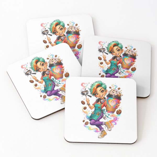 Item preview, Funny Barista Girl designed and sold by AlexLineArt.