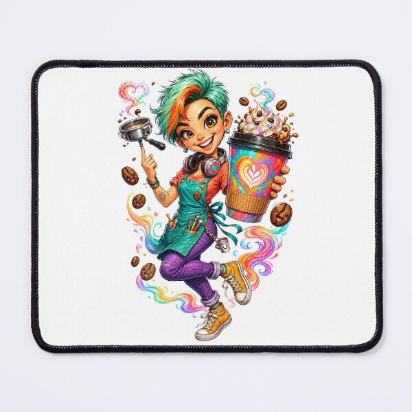 Item preview, Funny Barista Girl designed and sold by AlexLineArt.