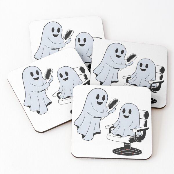 Item preview, Ghost Hairdresser Funny Halloween Salon Art designed and sold by DariaOltes.