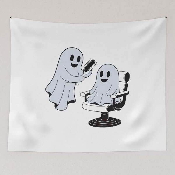 Item preview, Ghost Hairdresser Funny Halloween Salon Art designed and sold by DariaOltes.