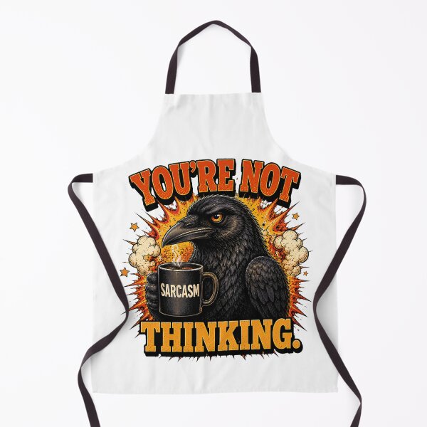 Item preview, Funny Raven Sarcasm You’re Not Thinking Retro Vintage Comic T-Shirt Design designed and sold by Cavalier-org.