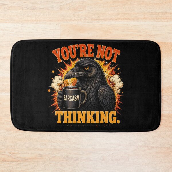 Item preview, Funny Raven Sarcasm You’re Not Thinking Retro Vintage Comic T-Shirt Design designed and sold by Cavalier-org.