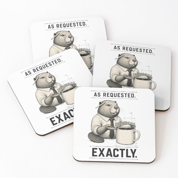 Item preview, As Requested Exactly Funny Beaver Weaponized Compliance Office Humor designed and sold by Print Loft.