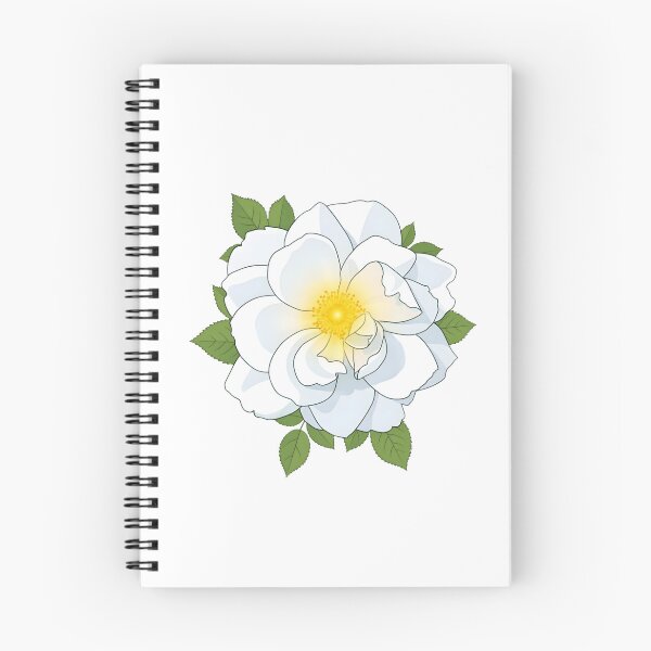 Item preview, Glowing White Rose Botanical Illustration with Sunlit Center designed and sold by StoryVibes.