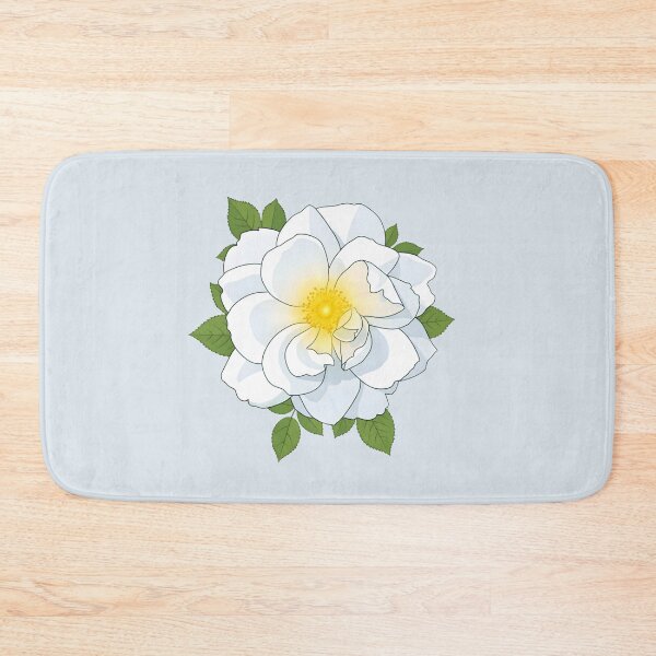 Item preview, Glowing White Rose Botanical Illustration with Sunlit Center designed and sold by StoryVibes.