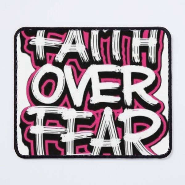 Item preview, Faith Over Fear Pink Christian Typography designed and sold by ArhaanFashions.