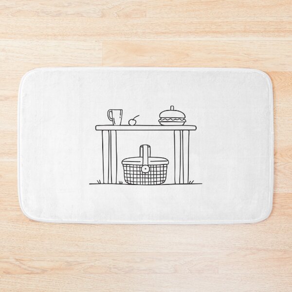 Item preview, A basket for picnic placed under the table designed and sold by rasagamastore.