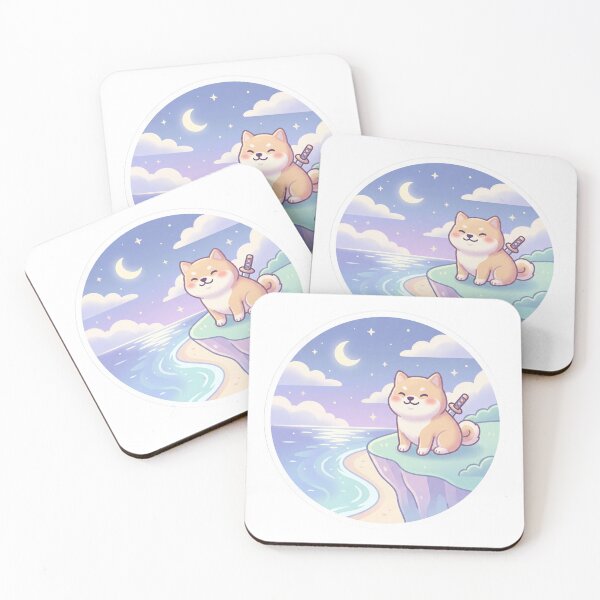 Item preview, Happy Samurai Shiba Inu - Cute Japanese Dog Sticker | Kawaii Shiba Art designed and sold by SutekiArt.