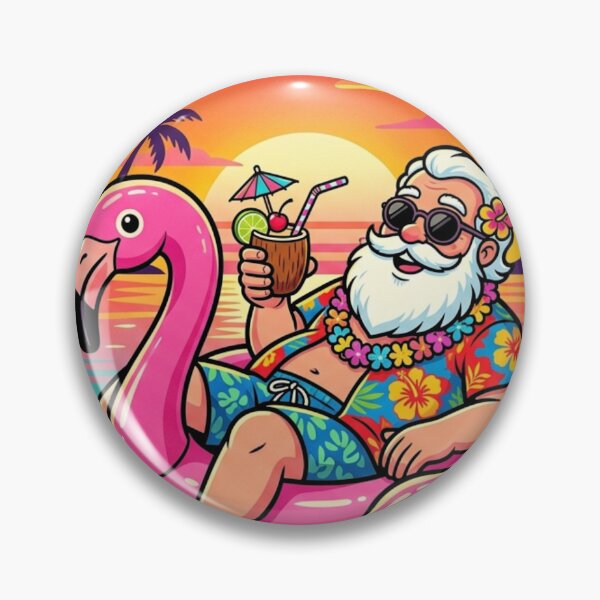 Item preview, Christmas In July Hawaiian Santa Graphic Tee designed and sold by TeNovaStudio.