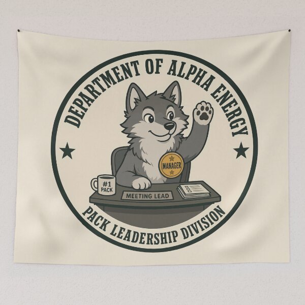 Item preview, Department Of Alpha Energy Wolf Manager Vector Art designed and sold by AbderraimArt.