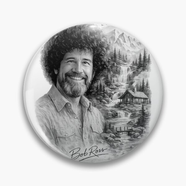 Artikelvorschau, Bob Ross – handgezeichnetes Naturporträt entworfen und verkauft von karamram.