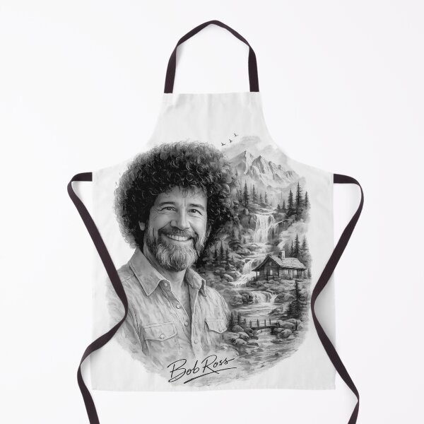 Item preview, Bob Ross Hand-Drawn Nature Portrait designed and sold by karamram.