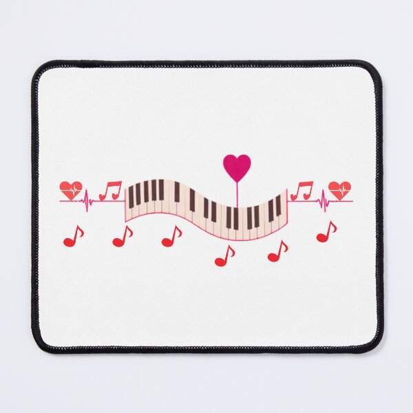 Item preview, Piano keys, hearts and musical notes. designed and sold by YEMIDELDESIGNS.