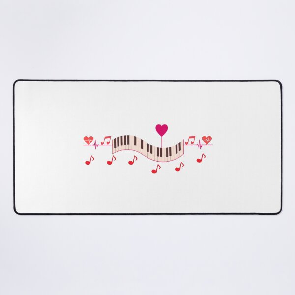 Item preview, Piano keys, hearts and musical notes. designed and sold by YEMIDELDESIGNS.