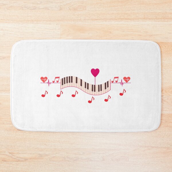 Item preview, Piano keys, hearts and musical notes. designed and sold by YEMIDELDESIGNS.