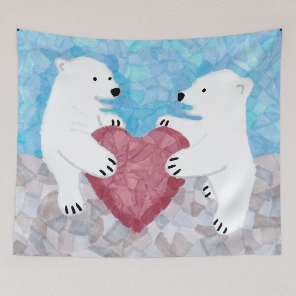Item preview, Polar Bear Cubs Valentine designed and sold by inklets.