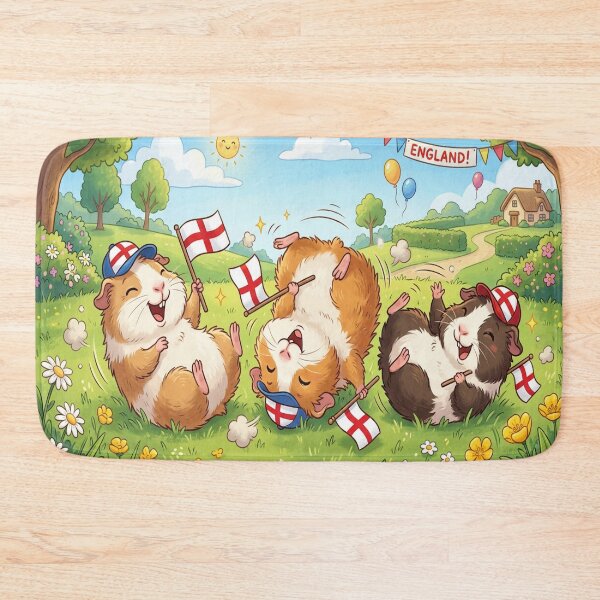 Item preview, 3 Guinea Pigs supporting the England Football Team designed and sold by Barbara Burgess.