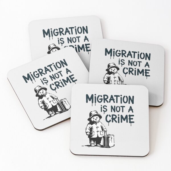 Item preview, BANKSY - MIGRATION IS NOT A CRIME designed and sold by 123ks.