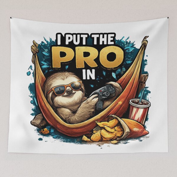 Item preview, Funny Sloth Relaxing in Hammock Graphic designed and sold by RedPixelPlus.