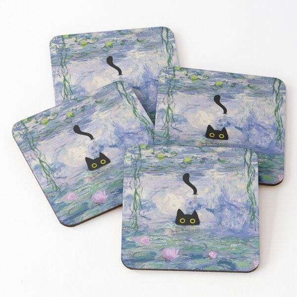 Item preview,  Monet Cat in Water Lilies Pond designed and sold by PurrfectHome.