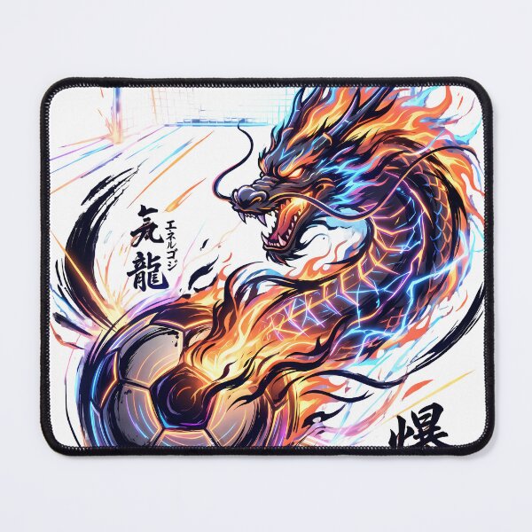Item preview, Fire Dragon Soccer Strike - Neon Energy Football Anime Art designed and sold by MugenAnime.