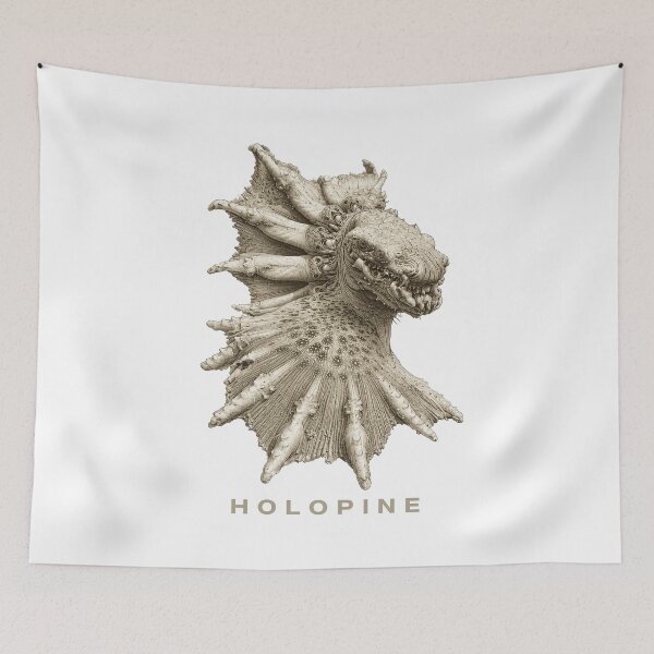 Item preview, Alien Scientific Illustration – Frilled Apex Predator designed and sold by Cosmic Wildlife.