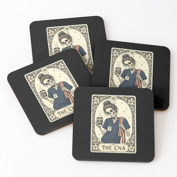 Item preview, Certified Nurse Assistant Tarot Card Skeleton CNA Halloween designed and sold by clothesy7.