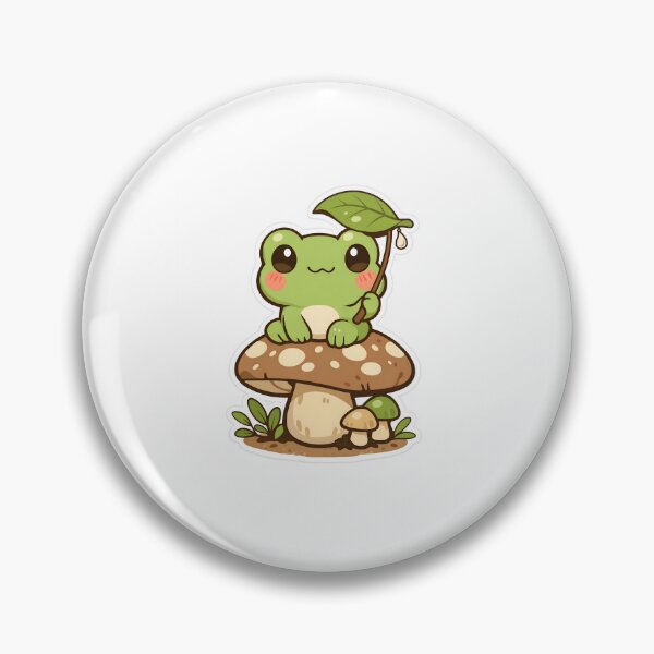 Item preview, Kawaii Frog Sticker Cute Cottagecore Mushroom Frog Decal designed and sold by yanejoy.