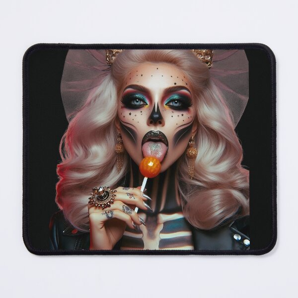 Item preview, Gothic Doll Licking Orange Lollipop designed and sold by Voodoo Store Paranormal Collections.