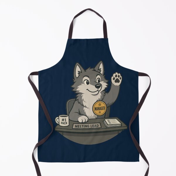 Item preview, Wolf Manager Meeting Lead Office Humor Vector Art designed and sold by AbderraimArt.