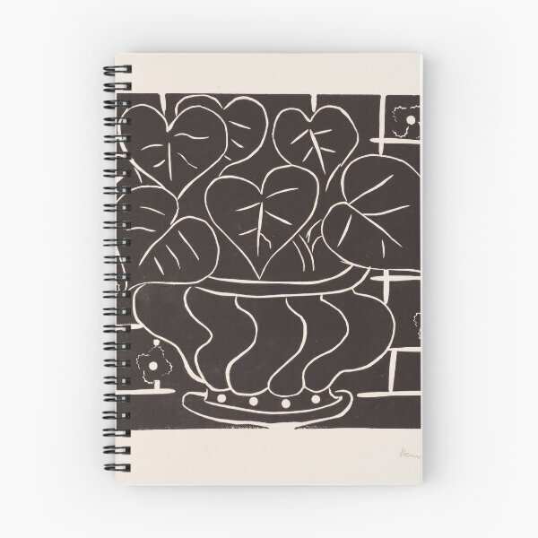 Item preview, Heart Leaves in Patterned Vase Linocut designed and sold by artofuniverse.