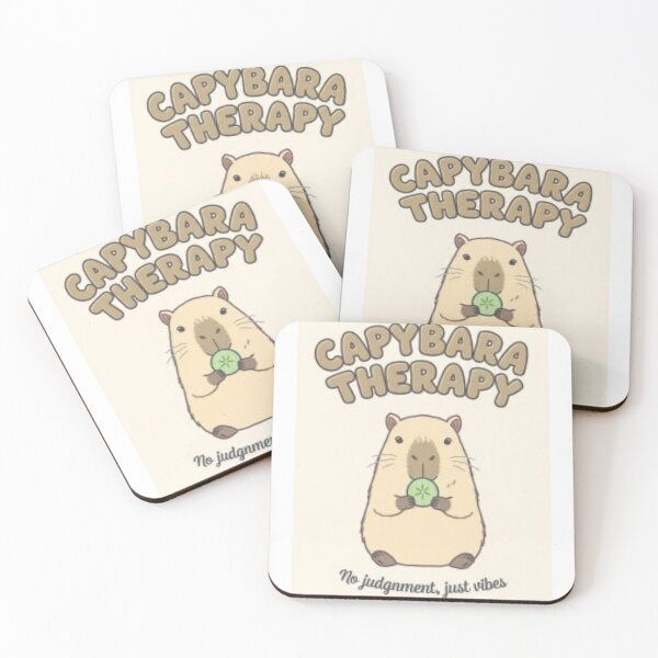 Item preview, Capybara Therapy – No Judgment, Just Vibes | Cute Capybara Animal Lover T-Shirt | Kawaii Relaxation Design designed and sold by CKADigital.
