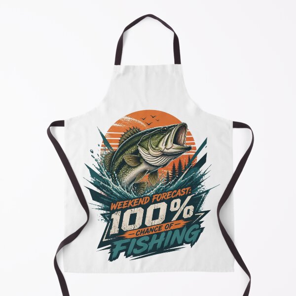 Item preview, Weekend Forecast: 100% Chance of Fishing – Vintage Bass Angler T-Shirt designed and sold by MJ-by-Dharan.