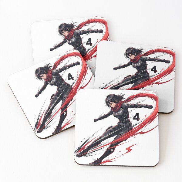 Item preview, Crimson Scarf Tactical Striker - Dark Action Anime Art designed and sold by MugenAnime.