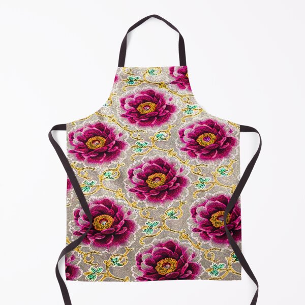 Item preview, Luxury Vintage Gold and Magenta Peony Pattern designed and sold by Apex_Visuals.