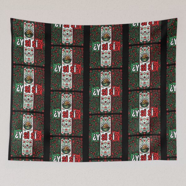 Item preview, Y Si Si? Mexico Soccer Fan Boho Floral Graphic designed and sold by DarylPope.