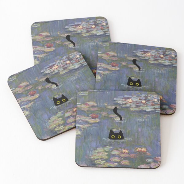 Item preview, Cat Print Monet Waterlily designed and sold by PurrfectHome.