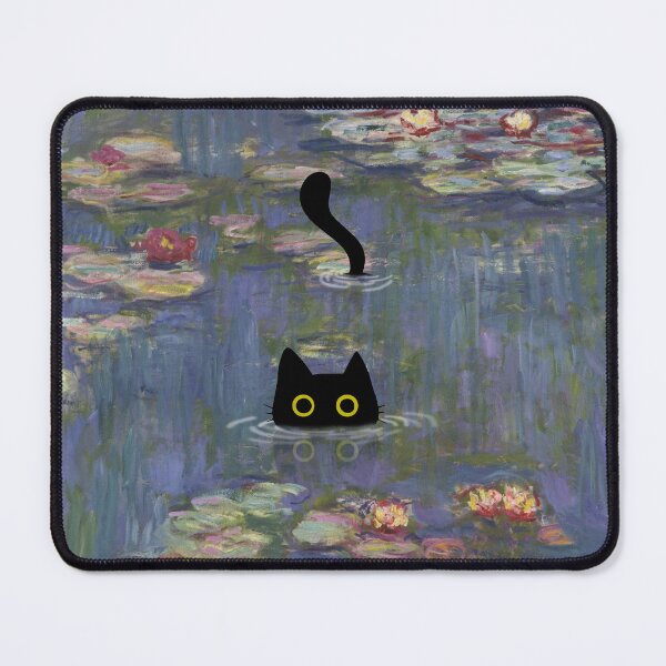 Item preview, Cat Print Monet Waterlily designed and sold by PurrfectHome.