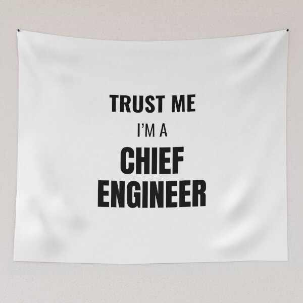 Item preview, Trust Me I'm a Chief Engineer (Black) designed and sold by ShipCrewNation.