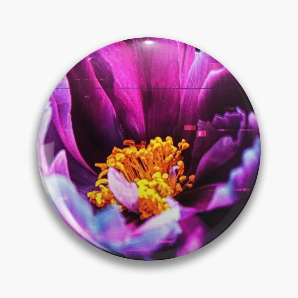 Item preview, Neon Glitch Art Pink Peony Flower designed and sold by Apex_Visuals.