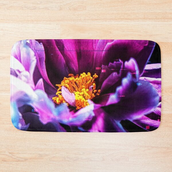 Item preview, Neon Glitch Art Pink Peony Flower designed and sold by Apex_Visuals.